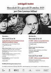 La figura di don milani al centro dei prossimi appuntamenti di teatri a sud